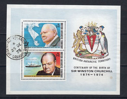 British Antarctic Territory (BAT) 1974 Sir Winston Churchill M/s  Used (52158) - Usati