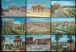 Roma - Lotto Di 60 Cartoline A Colori Verniciate Non Viaggiate. - Collections & Lots