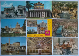 Roma E Vaticano - Lotto Di 72 Cartoline A Colori Viaggiate E Non - Sammlungen & Lose