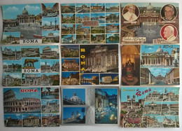 Roma - Lotto 1 Di 65 Cartoline Grüss A Colori Viaggiate E Non - Collections & Lots