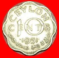 • SCALLOPED (1951-1962): CEYLON ★ 10 CENTS 1951! GEORGE VI (1937-1952)! LOW START ★ NO RESERVE! - Sri Lanka