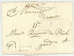 De Nantes (m) 1699 Pour Gand Belgique - ....-1700: Precursors