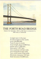 THE FORTH ROAD BRIDGE AND STATS. FIFE, SCOTLAND. UNUSED POSTCARD A1 - Fife