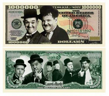 USA 1 Million US $ Novelty Banknote 'Laurel & Hardy' - Comedy Legend - NEW - UNCIRCULATED & CRISP - Autres - Amérique