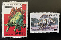 Guinée Guinea 2009 Mi. 6774 - 6775 Surchargé Overprint Dinosaures Dinosaurier Dinosaurs 200e Anniversaire Charles Darwin - Préhistoriques