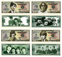 USA 1 Million US $ 4 Novelty Banknotes 'The Beatles' - Music Legends - NEW - UNCIRCULATED & CRISP - Andere - Amerika