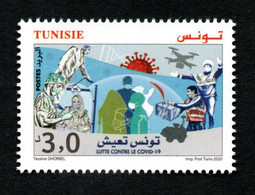 2020- Tunisie - Tunisia- La Lutte Contre Le Virus COVID - 19 "La Tunisie Toujours Debout…"- Emission Complete 1v.MNH** - Tunesië (1956-...)