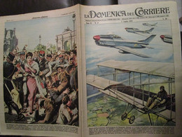 # DOMENICA DEL CORRIERE N 27 - 1956 SAGRA  AERONAUTICA FIUMICINO / GINA LOLLOBRIGIDA A PARIGI - Premières éditions