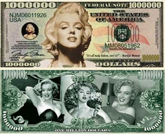 USA Marilyn Monroe 1 Million Dollar Novelty Banknote - Legend Series - NEW - UNCIRCULATED & CRISP - Other - America