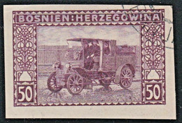 351.Austria Issue For Bosnia 1906 Definitive Postal Car Imperforated USED Mi #57 - Imperforates, Proofs & Errors
