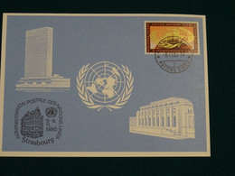 United Nations 1980 Card Strasbourg VF - Storia Postale