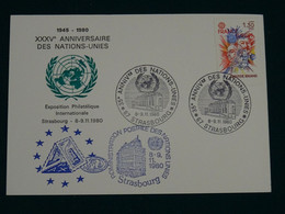 United Nations 1980 Card Strasbourg VF - Briefe U. Dokumente