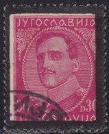527.YUGOSLAVIA 1934 Definitive ERROR Partial Black Frame USED - Imperforates, Proofs & Errors