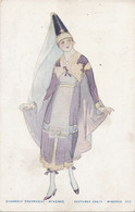 Art Card Hand Colored Costumes Grec Mykonos 323  Belle Femme - Grecia