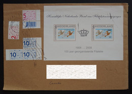 2016 Netherlands To Canada Cover (mystamp M/S) - Covers & Documents