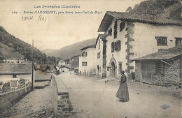 Entrée  D' Arnéguy ( 283 H Dans Le 64 )  , Près Saint Jean Pied De Port  CPA 1917 - Arnéguy