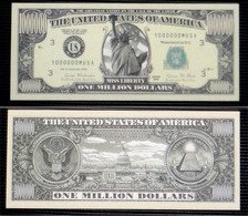 USA 1 Million Dollar Novelty Banknote 'Miss Liberty' - USA History Series - NEW - UNCIRCULATED & CRISP - Autres - Amérique