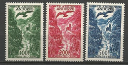 ANDORRE PA N° 2 à 4 NEUF** LUXE SANS CHARNIERE / MNH - Luftpost