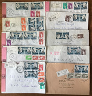 France Lot De 17 Enveloppes Avec Timbres POSTE AERIENNE Et Sabine De Gandon - Voir 2 Photos - (L004) - 1961-....