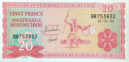 Burundi 20 Francs, P-27b (1.10.1989) - UNC - Burundi