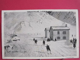Les Sports - Le Ski - Chocolat Lombart - R/verso - Sport Invernali