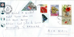 Letter From Haifa (ISRAEL)sent To Andorra During Covid19 Epidemic Lockdown,w/local Prevention Sticker + Arrival Postmark - Storia Postale