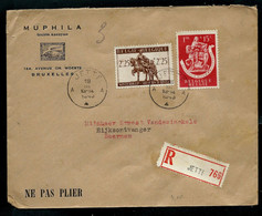 Enveloppe (entière)  Avec N° 607 Et 610 Obl. JETTE - A A - Du 18/03/43 En Rec. - Posta Rurale