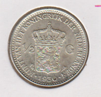 @Y@    Nederland  1/2  Gulden 1930   Wilhelmina   (5222) - 1/2 Florín Holandés (Gulden)