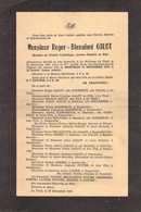 Faire-part Décès Roger Bienaimé GALOT Déporté Camp Concentration KIEL Veuve Né GODEFROY Décédé Wallasse Le THEIL En 1942 - Obituary Notices
