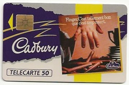 Telecarte Francaise En 357 Finger Cadbury Jaunne - 50 Unités   