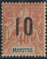 Mayotte 1912 Yv. N°27 - 10c S. 40c  - Neuf * - Ungebraucht