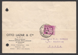 1935 Carte Postale  Yv 281a Seul - 1932-39 Paix
