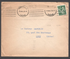 1940  Imprimés De Grenoble Pour Lyon  Yv 432 Seul - 1939-44 Iris