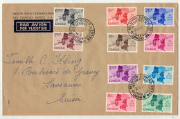 Congo-Kinshasa // Congo Belge // Lettre Pour La Suisse 1er Jour 30/6/1960 - 1947-60: Covers