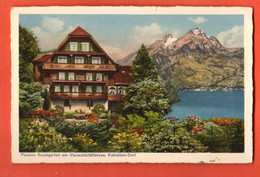 ZOM-01 SELTEN Kehrsiten Stansstad  Pension Baumgarten Gelaufen 1935 Globetrotter 1389 - Stans