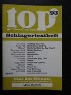 TOP Schlagertextheft Nr. 93, Farbige Autogrammkarte Fehlt - Música