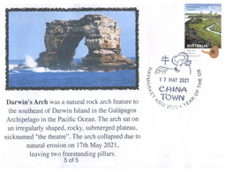 QQ 21) Darwin - Darwin's Arch (UNESCO Site) In Galapagos Island Collapse Into The Sea 17-5-2021 - Cile
