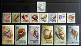 Kenya 1971 MiNr. 36 - 50  Kenia Shells Marine Life 15v MNH** 40,00 € - Kenya (1963-...)