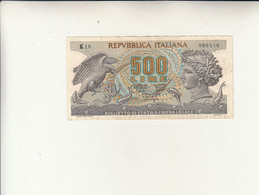 Banconota Lire 500 Repubblica Italiana  D.M. 20/10/67 - 500 Lire