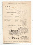 Programme ,CONCERT Au Kiosque De La HOTOIE ,AMIENS , 1902 , Militaria , 72 E Régiment D'Infanterie , Frais Fr 1.65 E - Programs