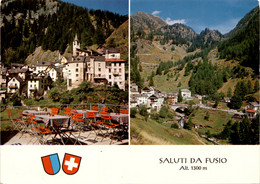 Saluti Da Fusio - Valle Maggia - 2 Bilder (6538) * 16. 8. 1974 - Fusio