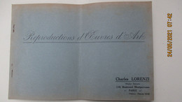 Charles LORENZI / CATALOGUE De VUES / MOULEUR STATUAIRE - Otros & Sin Clasificación