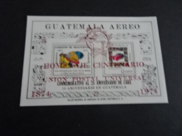 M11216 -  Souvenir Sheet  MNh Guatemala   1974 - Red Over Printed        - Centenary Of UPU - U.P.U.