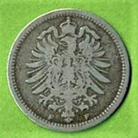 ALLEMAGNE / 20 PFENNIG  / 1874 F / ARGENT - 20 Pfennig