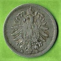 ALLEMAGNE / 20 PFENNIG  / 1875 D / ARGENT - 20 Pfennig