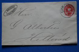 T16  DANEMARK BELLE LETTRE ASSEZ RARE 1912  COPENHAGUE A HILLERAD +AFFRANCH. INTERESSANT - Cartas & Documentos