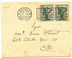 1922 VITTORIA COPPIA 0,05 NAPOLI X CITTA' - Marcofilía