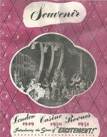 Publicité, Souvenir, LATIN QUARTER, Revues Past And Present,, London, Casino,revues, 1949-1951, 18 Pages, Frais Fr 2.75e - Werbung