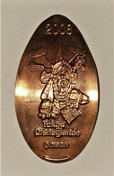 Pressed Coin Souvenir Medallion Médaillon Medaille Dingo 2008 Tokyo Disneyland - Souvenir-Medaille (elongated Coins)