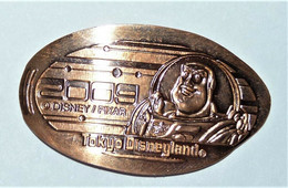 Pressed Coins Souvenir Medallion Médaillon Medaille Toy Story Buzz L'éclair 2009 - Elongated Coins